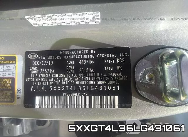 5XXGT4L36LG431061 фото 10