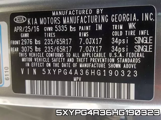 5XYPG4A36HG190323 фото 2