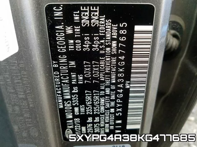 5XYPG4A38KG477685 фото 2