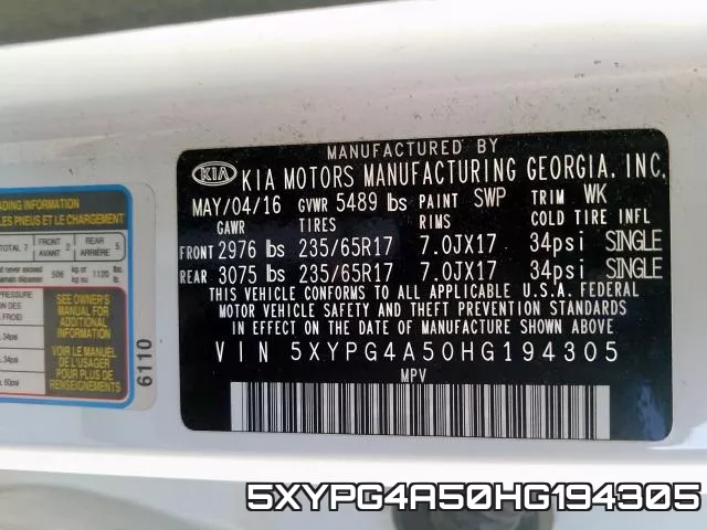 5XYPG4A50HG194305 фото 2
