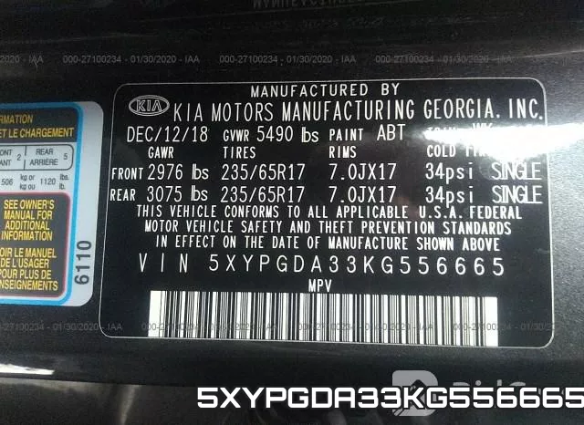 5XYPGDA33KG556665 фото 10