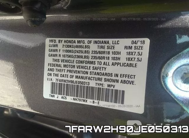7FARW2H90JE050313 фото 10