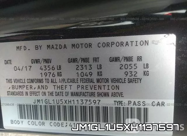 JM1GL1U5XH1137597 фото 10