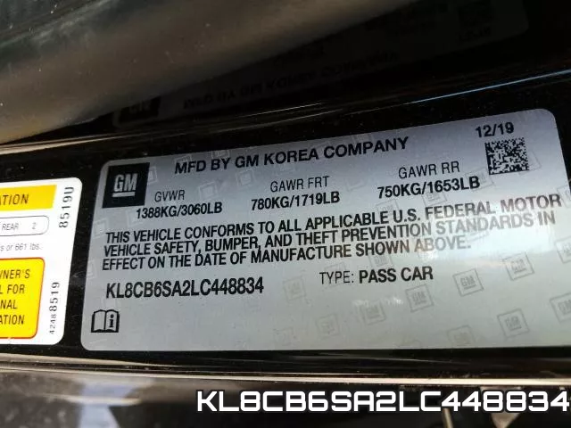 KL8CB6SA2LC448834 фото 2