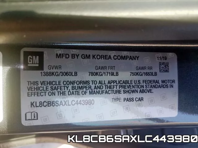 KL8CB6SAXLC443980 фото 2