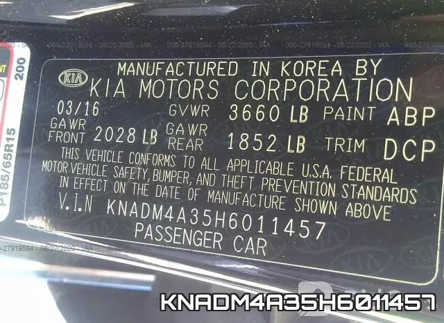 KNADM4A35H6011457 фото 10
