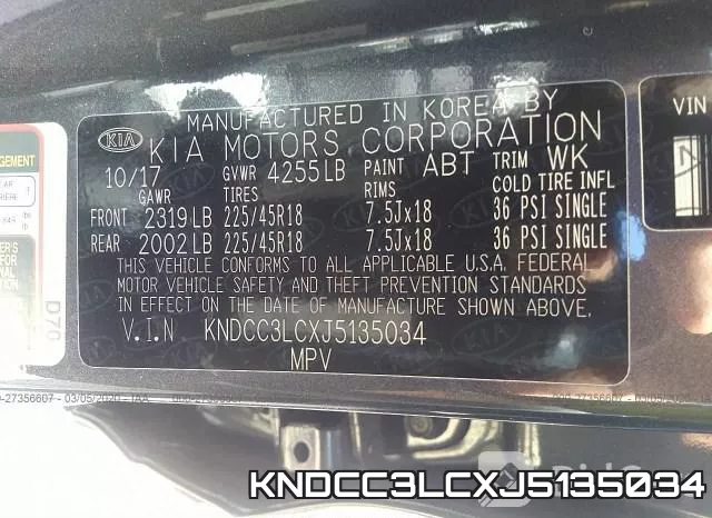 KNDCC3LCXJ5135034 фото 10