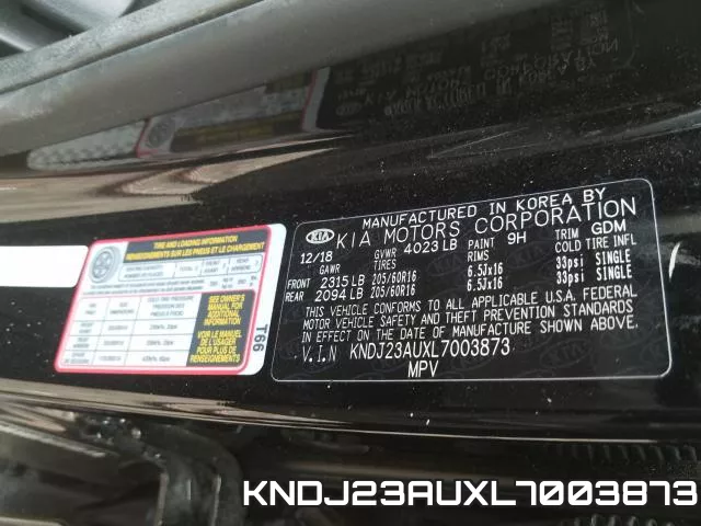 KNDJ23AUXL7003873 фото 2
