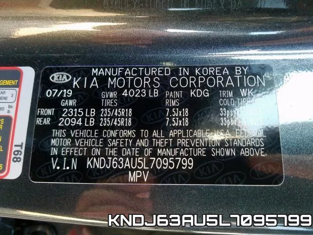 KNDJ63AU5L7095799 фото 2