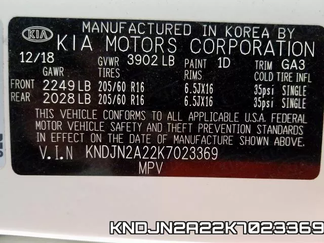 KNDJN2A22K7023369 фото 2