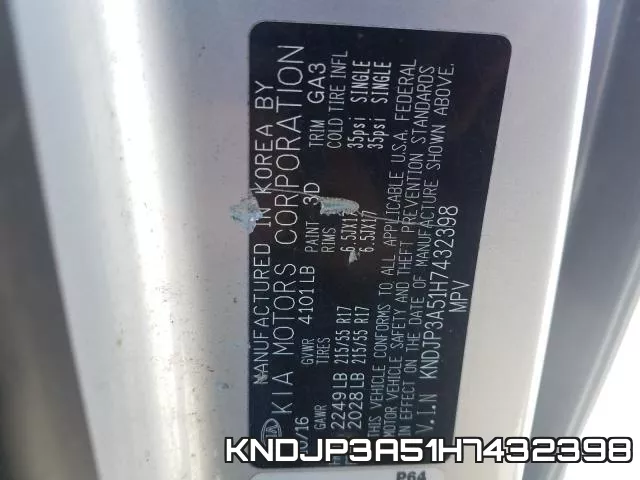 KNDJP3A51H7432398 фото 2