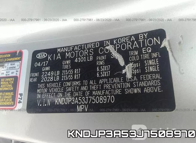 KNDJP3A53J7508970 фото 10