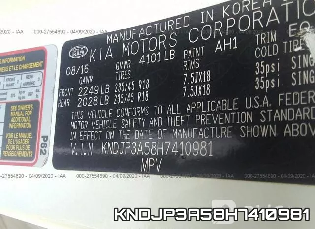 KNDJP3A58H7410981 фото 10