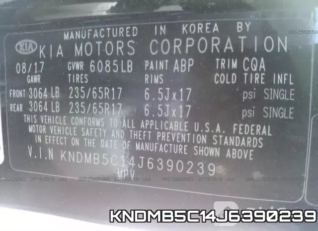 KNDMB5C14J6390239 фото 10