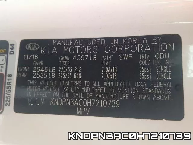 KNDPN3AC0H7210739 фото 2