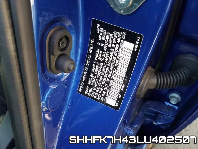 SHHFK7H43LU402507 фото 2