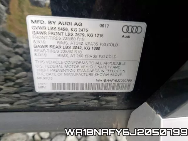 WA1BNAFY6J2050799 фото 2