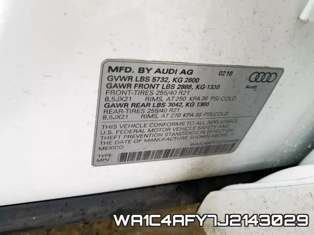 WA1C4AFY7J2143029 фото 2