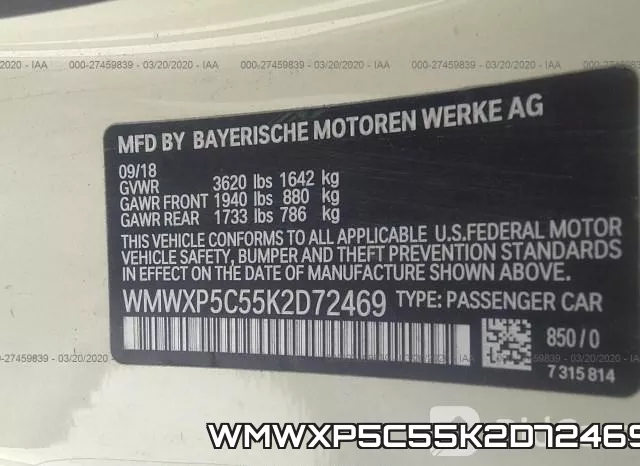 WMWXP5C55K2D72469 фото 10