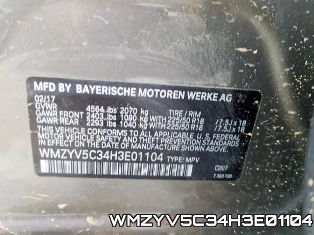 WMZYV5C34H3E01104 фото 2