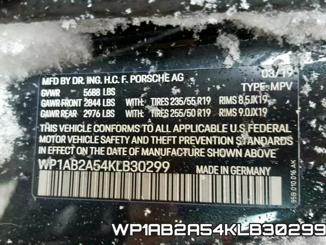 WP1AB2A54KLB30299 фото 2