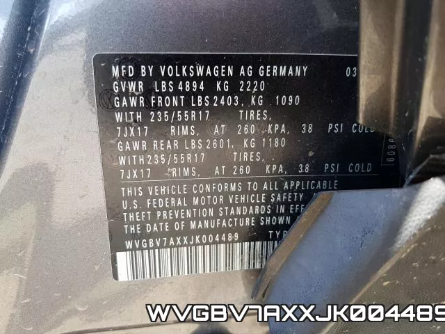 WVGBV7AXXJK004489 фото 2