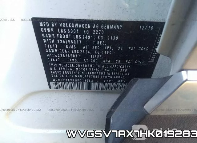WVGSV7AX7HK019283 фото 10