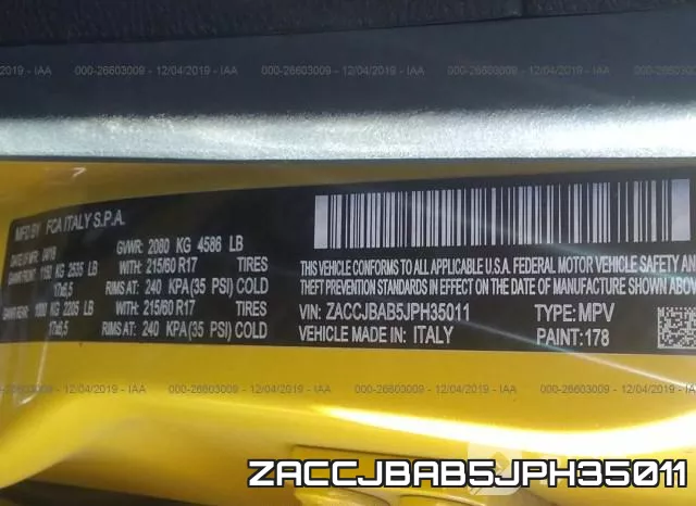 ZACCJBAB5JPH35011 фото 10