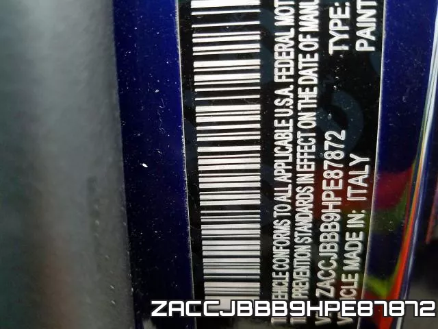 ZACCJBBB9HPE87872 фото 2