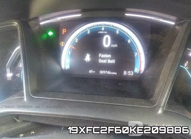 19XFC2F60KE209886 фото 8