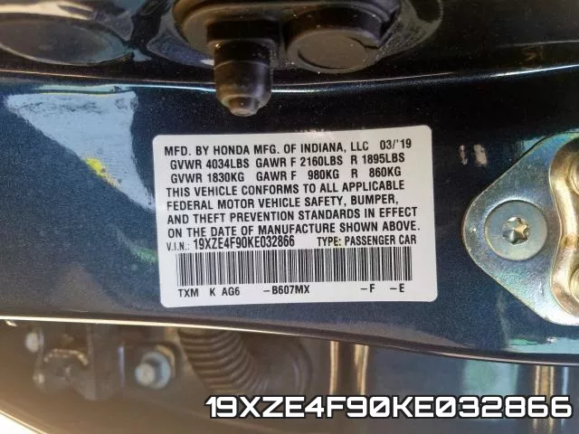 19XZE4F90KE032866 фото 2