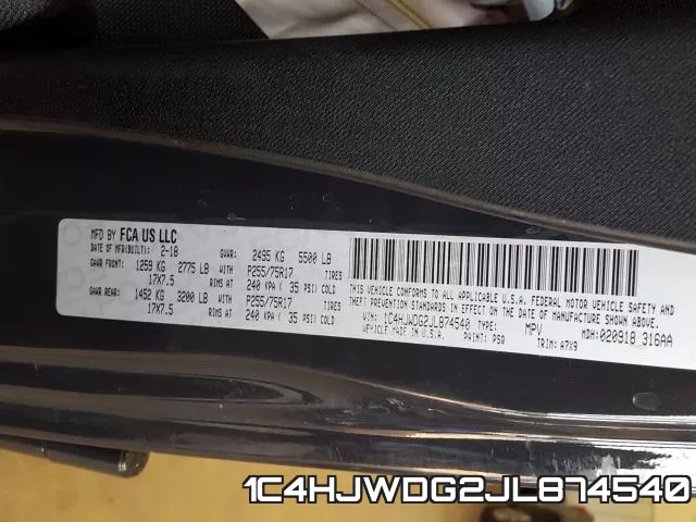 1C4HJWDG2JL874540 фото 2
