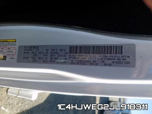 1C4HJWEG2JL918311 фото 2