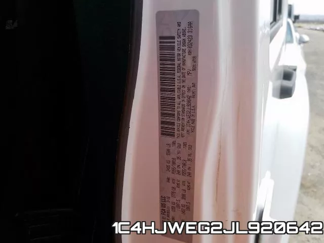 1C4HJWEG2JL920642 фото 2
