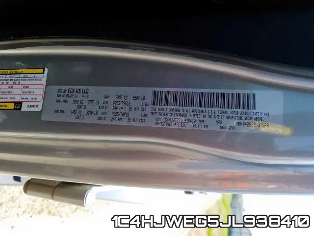1C4HJWEG5JL938410 фото 2