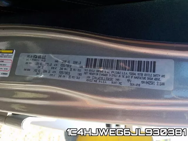 1C4HJWEG6JL930381 фото 2