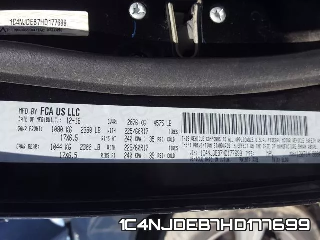 1C4NJDEB7HD177699 фото 2