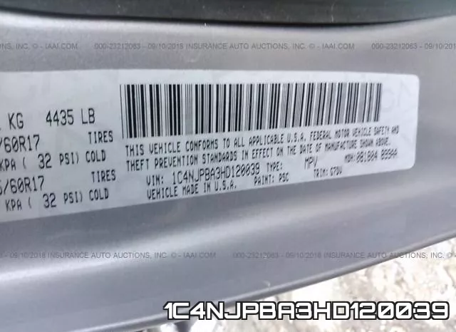 1C4NJPBA3HD120039 фото 10