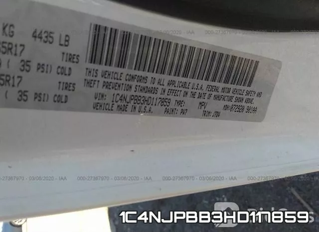 1C4NJPBB3HD117859 фото 10