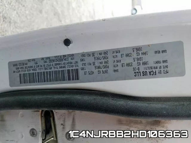 1C4NJRBB2HD106363 фото 2