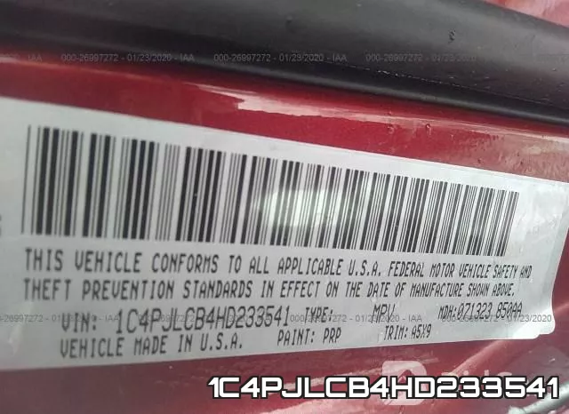 1C4PJLCB4HD233541 фото 10