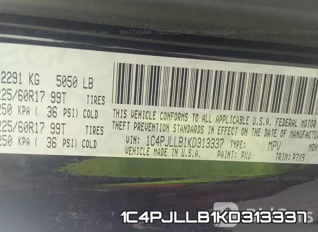1C4PJLLB1KD313337 фото 10