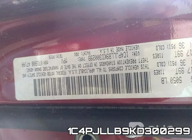 1C4PJLLB9KD300299 фото 10