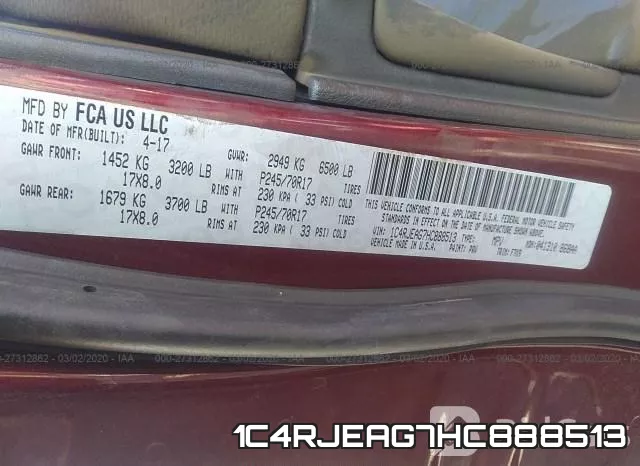 1C4RJEAG7HC888513 фото 10