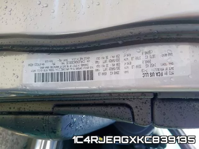 1C4RJEAGXKC839135 фото 2