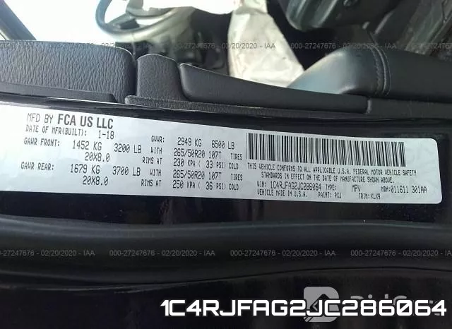 1C4RJFAG2JC286064 фото 10