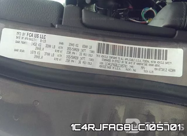 1C4RJFAG8LC105701 фото 10