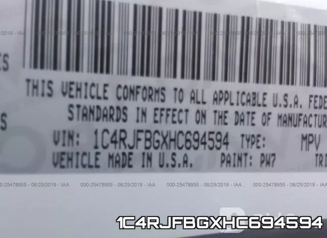 1C4RJFBGXHC694594 фото 10
