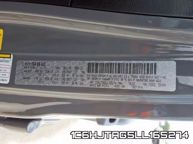 1C6HJTAG5LL165274 фото 2