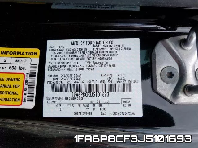 1FA6P8CF3J5101693 фото 2